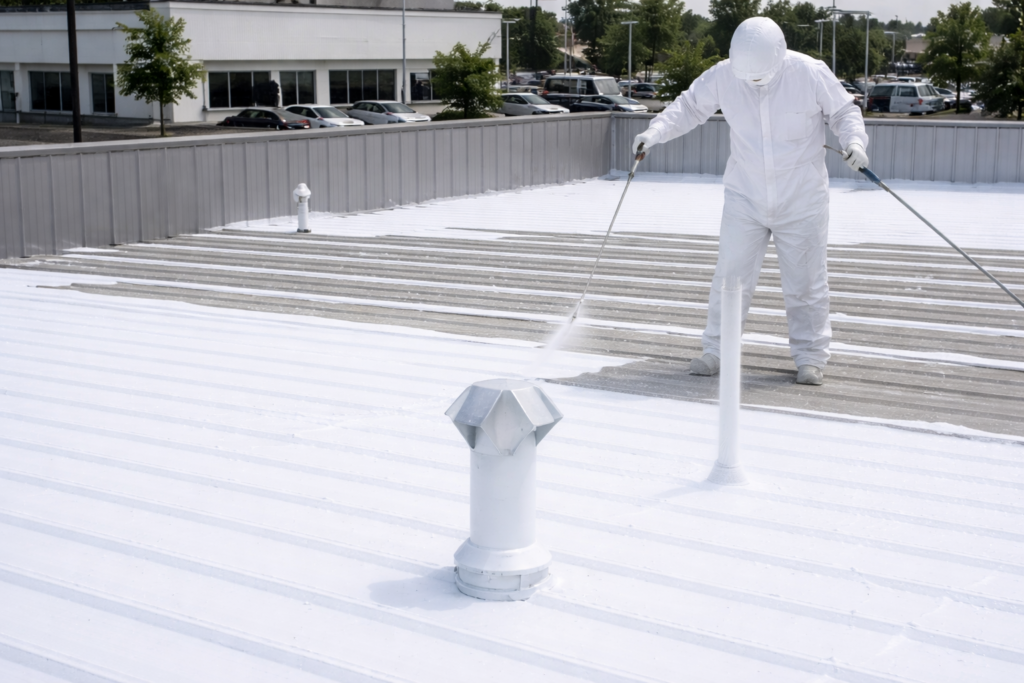 revêtement membrane liquide pour toiture commerciale